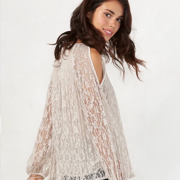 Lauren Conrad Lace Cold-Shoulder Blouse - Picture 3 of 14